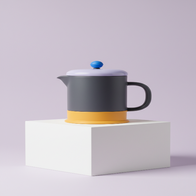Ceramic French press with matte finish
